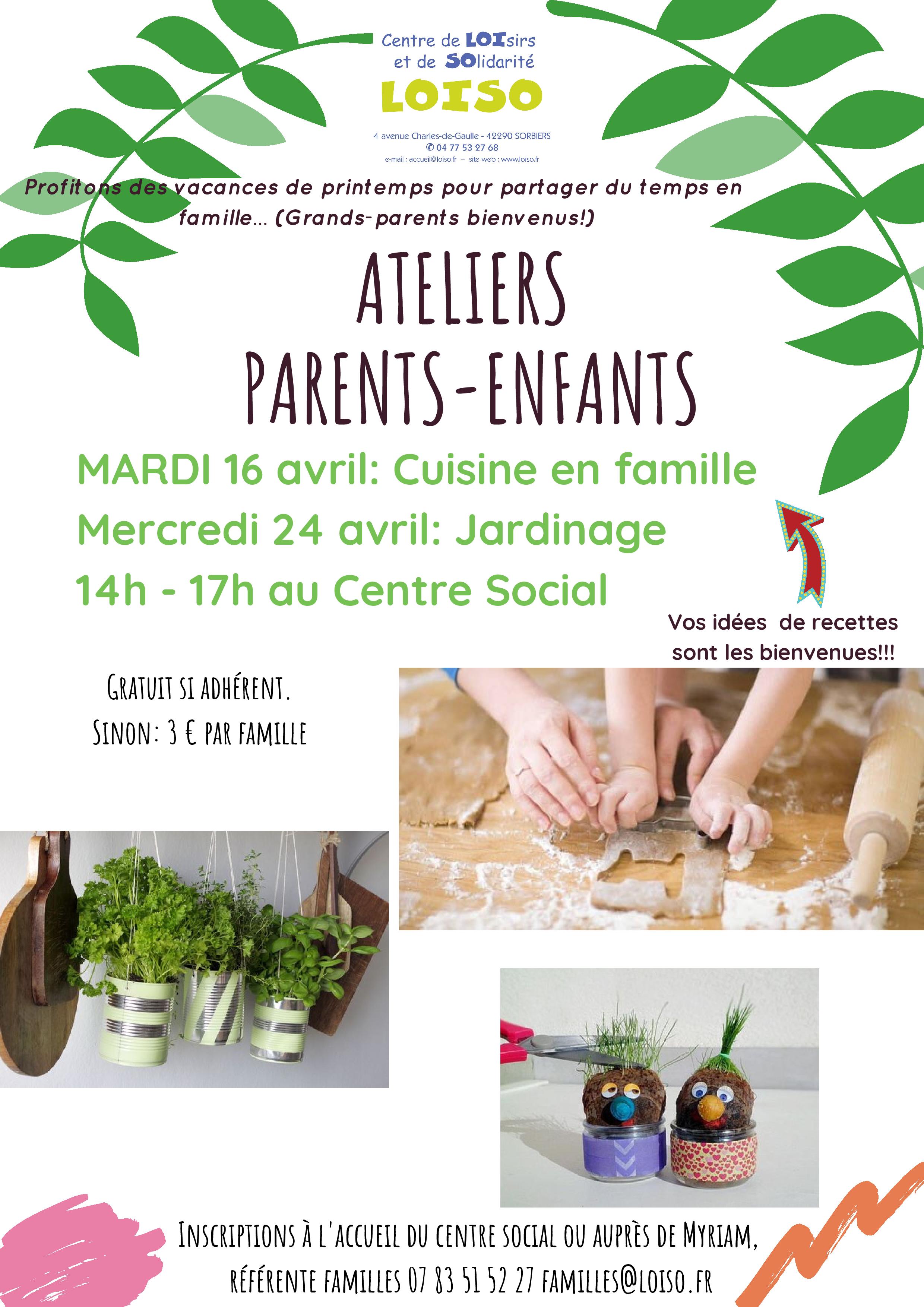 Les ateliers parents / enfants